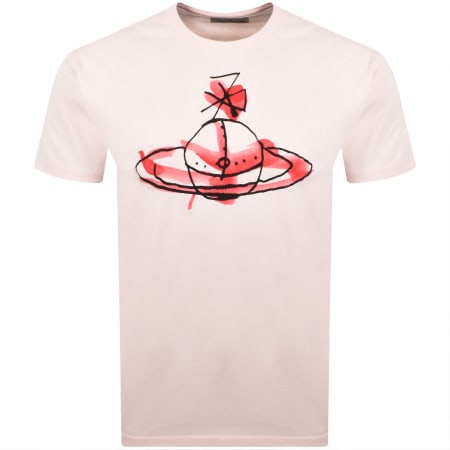 Vivienne Westwood Sunken Orb T Shirt Pink | Mainline Menswear Vivienne Westwood Sunken Orb T Shirt Pink | Mainline Menswear